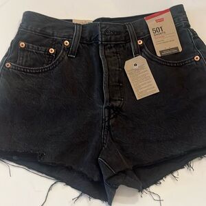 NEW Levi’s women’s 501 Jean shorts black